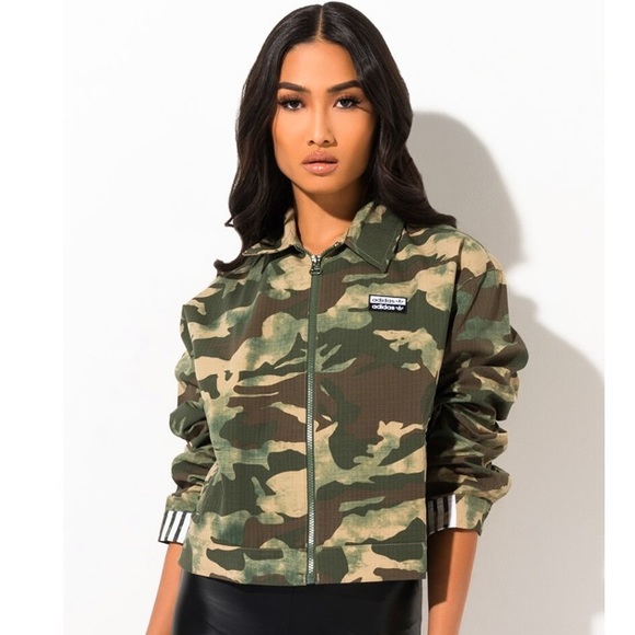 adidas Jackets & Blazers - Adidas Camo Crop Track Jacket